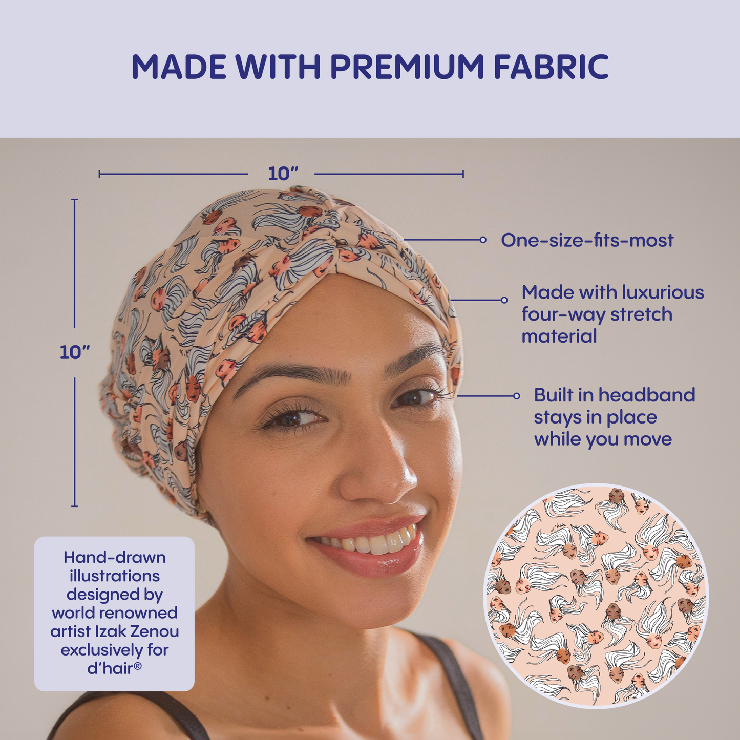 Women's Turban & Spa Headband - Mermaid in Nude